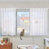Topfinel Lace Curtain, Stylish, Solid Color, Set of 2, Width