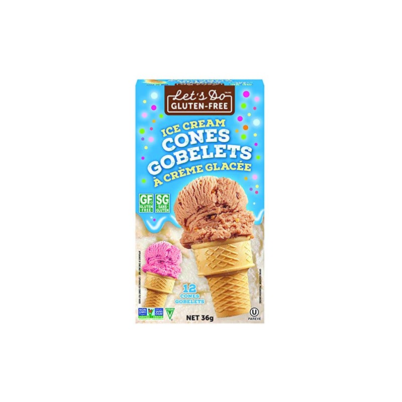 Let's Do Organic Ice Cream Cones Gluten Free Packages, 4Count