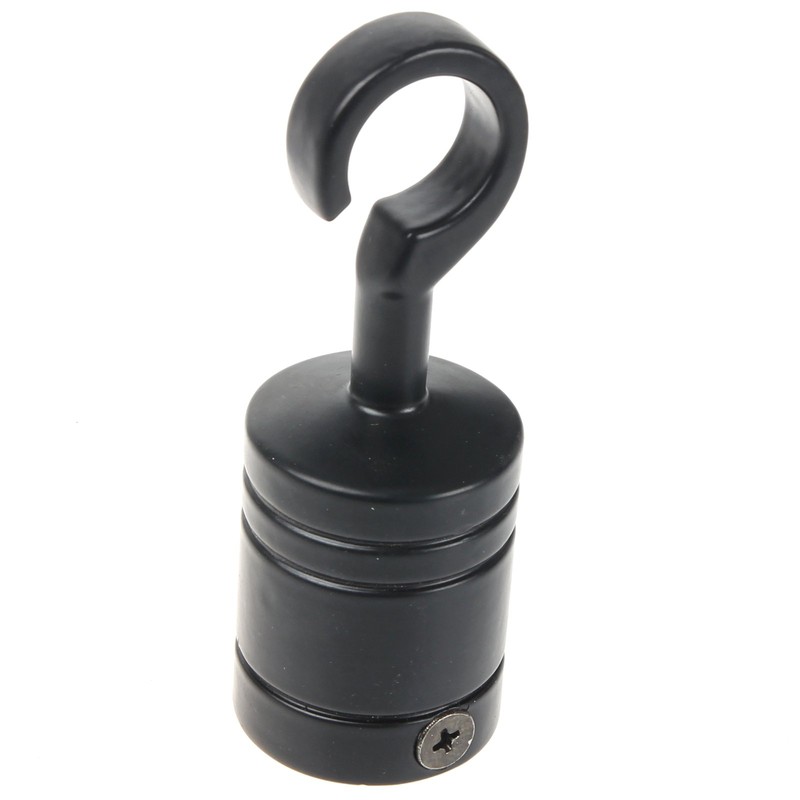 24mm Black Decking Rope Hook End & Plate Rope Post