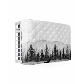 Falaniique Dear Forest Indoor Air Conditioner Cover for Window Units, Double Insulation Adjustable Waterproof Indoor AC Cover with Elastic Straps Modern Geometric Abstract Tree 28'' x 20'' x 3.5''