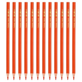 PATIKIL Orange Colored Pencils Set,12 Pcs Oil Color Pencils Wooden Coloring Drawing Pencil for Artists Art Painting