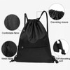 Drawstring Backpack Waterproof Drawstring Bag String Bag with Zipper Sport
