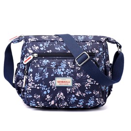 YYW Women Cross-body Bag Multi Pockets Shoulder Handbags Medium Nylon Waterproof Handbag Casual Messenger Bag With Adjustable Strap for Travel