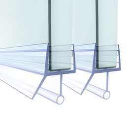 FCSOTSPS Shower Door Bottom Seal,2 PCS 1/2" X 36" Shower Door Sweep for 1/2 Inch Glass,Frameless Glass Door Seal Strip to Seal 12mm Gap - Stop Shower Leaks and Create a Water Barrier