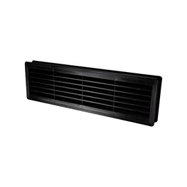 Bathroom Door Air Vent Grille 455mm x 135mm / 18" x 5.3 inch Two Sided Ventilation Cover (Black)