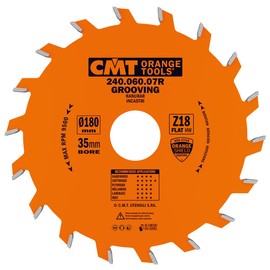 CMT Orange Tools 240.060.07r – for Straight Grooving Cutter Circular Saw Blade 180 x 6 x 35 Z 18