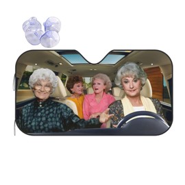 Funny Windshield Sun Shade Foldable Sunshade for Car Windshield Covers Blocks UV Rays Automotive Interior Sun Protection 51 x 27.5 in