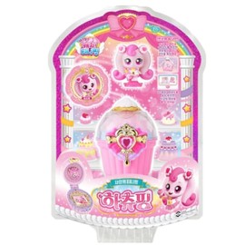 Sweet and Sour Catch Teenieping Heartsping Figure Set with Cupcake Cube, QR Medal, Stickers, Cards, and Accessories 하츄핑