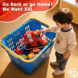 AEROQUEST Remote Control Car for Toddlers 1-3 Fire Truck Toy for Ages 2-4 Lights & Music Emergency Cars Preschoolers Fire Engine for Boys & Girls