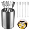 DOERDO Decor Cocktail Picks Stainless Steel Fruit Toothpicks Sandwich Appetizer