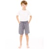 TINFL Plaid Check Kids Boys Shorts Pants NNBSP-SB001-Grey L