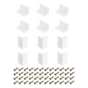 sourcing map 8Pcs 90 Degree Plastic Corner Braces, 22x38x22mm Nylon