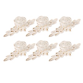 European Style Handle, Door Handle, Antique Rose, 6 Pieces, Cabinet Pull Handle, Knob, Cupboard, Drawer, DIY, Single Hole Total Length 4.0 inches (103 mm)