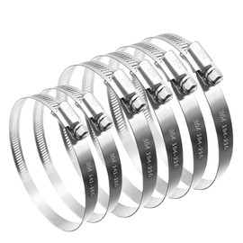 maierke 6PCS 304 Stainless Steel Hose Clamp,4PCS 10 Inch and 2PCS 8 Inch Duct Clamp,Adjustable 7.64"-8.5"/194-216mm and 9.5"-10.5"/251-273mm Heavy Duty Worm Gear Hose Clamps