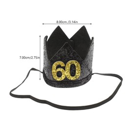 Gadpiparty 1Pc crown birthday hat 60th birthday king crown for men birthday crowns for kids mens girdle tiara happy birthday Party Supply man Accessories non-woven fabric make up