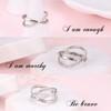 925 Sterling Silver Ring I'm Enough Inspirational Ring CZ Simulated