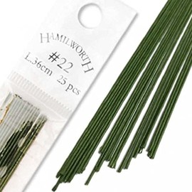 Hamilworth Superior Grade Wires #22 Gauge - Dark Green (Pack of 25)