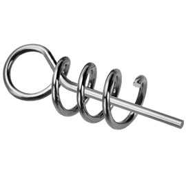 ANCLLO 200pcs 15 mm Soft Lure Bait Spring Twist Lock Outdoor Fishing Crank Hook Centring Pin for Soft Lure Bait Worm Crank