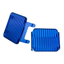 OZ-USA POD Light Cover 3" Blue Flood Diffused Lens for Cube Fog Lights Off Road Motorcycle Truck SUV ATV Marine Vessels (1 Pair)