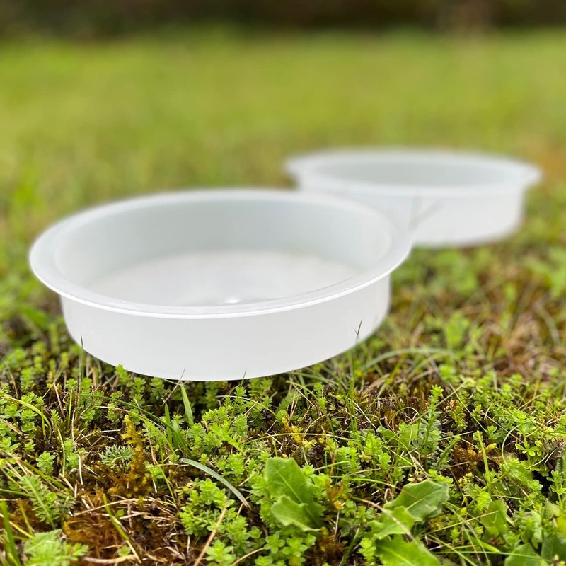 Plastic Round Bird Bath Bowl for Bird Feeding Stations (Pack