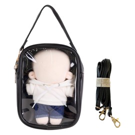 MARG Mini Sewn Pouch, Pain Bag, Clear Bag, Throwing Bag, Colorful Shoulder, Smaller, Pain Bag, Plush Toy, Transparent Sewn Case, Black