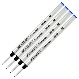 Schmidt: 6040 Fineliner Rollerball Refill, Blue Ink, Pack of 4.
