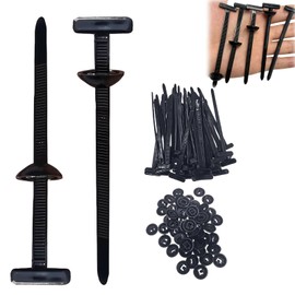 50Pcs Ny/lon Universal Ca/ble T/ie Buckle,Universal Push Mount Zip Tie Holders,Self-Locking Ties Holder,Plastic Ca/ble T/ies Tool Fasteners Car Body,Multipurpose Universal Zip Tie Tool,Fast Fastening