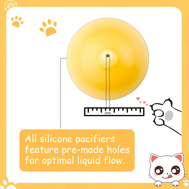 10 Packs Pet Silicone Nursing Nipple for Replaceable teats Mini