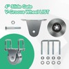 Heavy Duty 4" V-Groove Slide Gate Wheel Kit,3000lbs Capacity, Dual