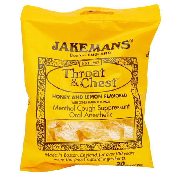Jakemans - Throat & Chest Menthol Cough Suppressant Lozenges Honey