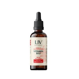 LIV Vitamin B12 Drops, 50 ml, for the Immune System, Nerves & Energy Metabolism, 100% Alcohol-Free & Vegan