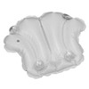 White Vinyl Shell-Shaped Spa Bath Pillow
