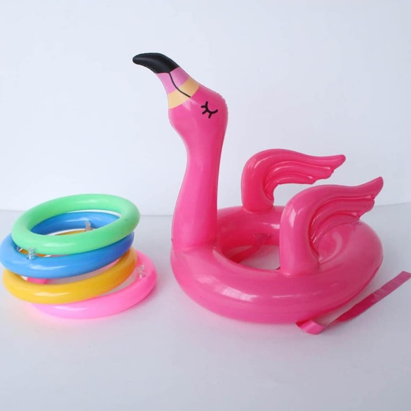 WeddHuis Pack of 5 Inflatable Flamingo Ring Toss Game Parents