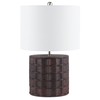 SAFAVIEH Lighting Collection Welsh Modern Rust 21-inch Table Lamp (LED