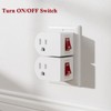 Oviitech 4 Pack Grounded Outlet Wall Tap Adapter with On/Off
