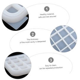 Operitacx 1stk Tablett Silikonform Kristall-epoxy-form Silikonform Selber Machen Silikonformen Für Harz Silikonschale Kerzenformen Aus Silikon Form Für Harz Weiß Sarg Kieselgel Zubehör