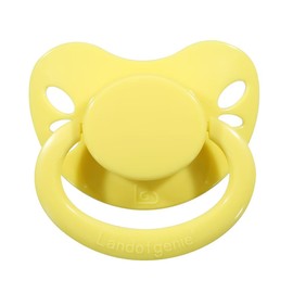 Landofgenie Chupetes Tamaño Adulto Grande con Escudo Forma de Mariposa Chupete Lindo Amarillo