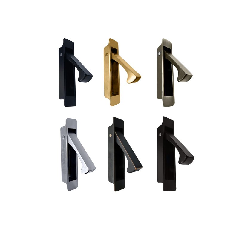 QCAA Forged Solid Brass Edge Pull, Sliding Pocket Door Pull