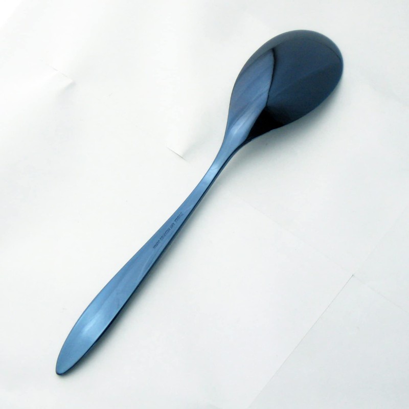 Nagao IKI Dinner Spoon, Indigo & Ink White, 7.5 inches
