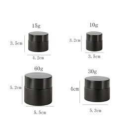 9 Pack 10g Small Glass Jars with Lids and Inner Liners,Black Cream jar Cosmetic Container Storage Jars,Refillable Travel Jars Makeup Sample Containers for Lip Balm Eye Cream,Lotion,Cosmetic