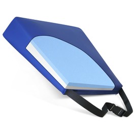 NYOrtho Wheelchair Wedge Seat Cushion - Wedge-Shaped Cushion for Wheelchairs, Office Chairs, Car Seats - Firm Foam with Quick Release Straps and Nonslip Bottom - Made in USA
