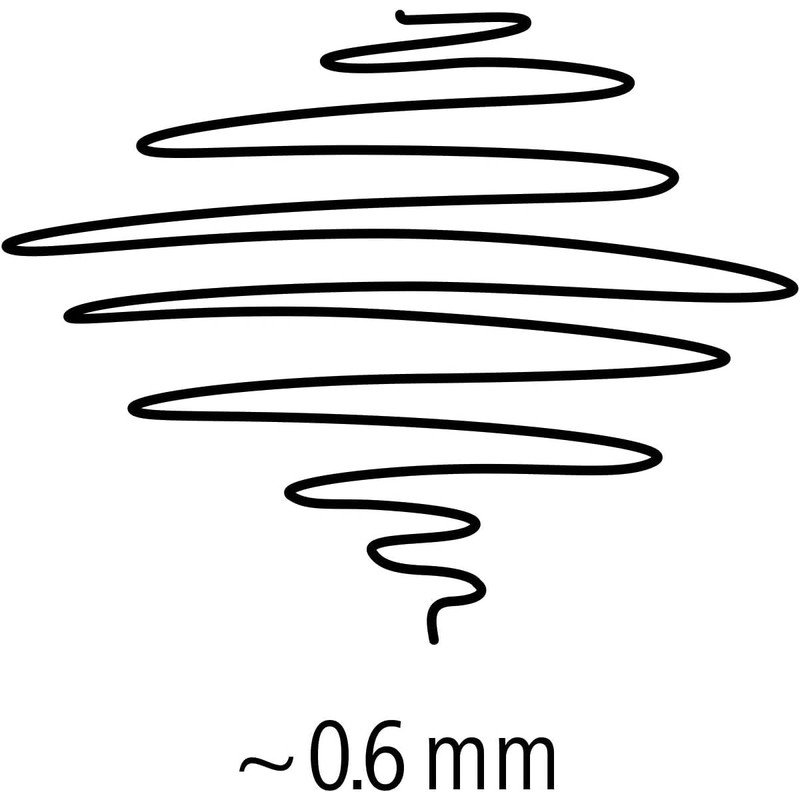 STAEDTLER 318 WP4 Lumocolor Permanent Pen, Fine Line Width, 0.6mm