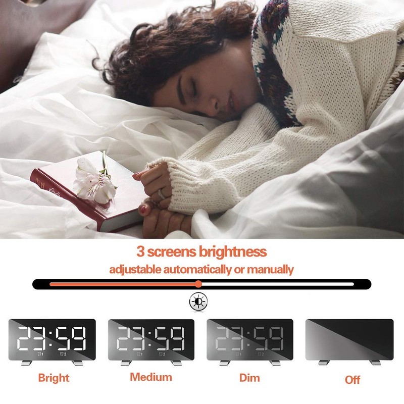 DollaTek Polyphonic Double Alarm Clock LED Large Screen Display Electronic