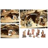 Modellhaus Holzhaus 30cm Krippe incl. 11 Krippenfiguren