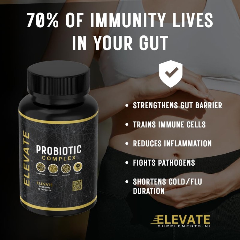 Elevate Supplements Probiotic Complex, 60 Capsules | 50 Billion CFU