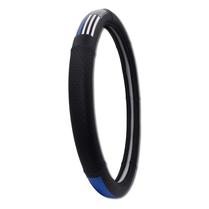 Elektroplate Police Thin Blue Line Premium Steering Wheel Cover -