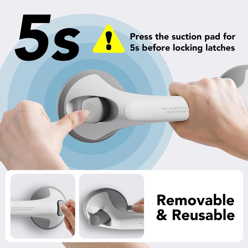 ABLECARE 2 Pack 16 Inch Elderly Heavy Duty Shower Handle,