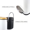 SIDIANBAN Bathroom Trash Can with Bamboo Lid Soft Close and