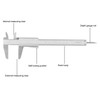 Vernier Caliper 0‑150mm 0‑6in Range 0.05mm 1/128in Resolution Stainless Steel