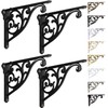Shelf Brackets 8 Inch 4PCS Heavy Duty Matte Black Wall
